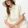 Women’s Uv Protection Cotton Linen Wide Brim Hat