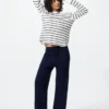 Women’s Waffle T-Shirt | Striped