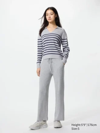 Women’s Washable Knit Ribbed Polo Sweater | Striped
