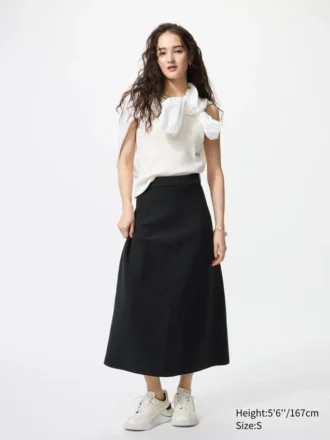 Women’s Washable Milano Ribbed Flare Skirt