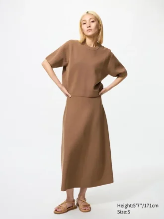 Women’s Washable Milano Ribbed Flare Skirt