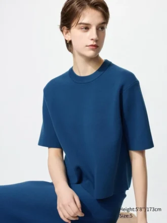 Women’s Washable Milano Ribbed Sweater | Short Sleeve