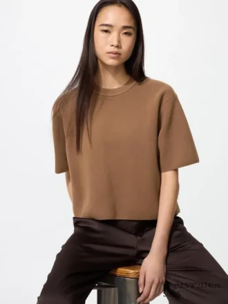 Women’s Washable Milano Ribbed Sweater | Short Sleeve