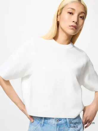 Women’s Washable Milano Ribbed Sweater | Short Sleeve