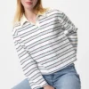 Women’s Washed Cotton Polo Shirt | Striped