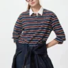 Women’s Washed Cotton Polo Shirt | Striped