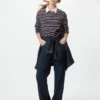 Women’s Washed Cotton Polo Shirt | Striped