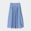 Womens Seersucker Volume Skirt | Gingham